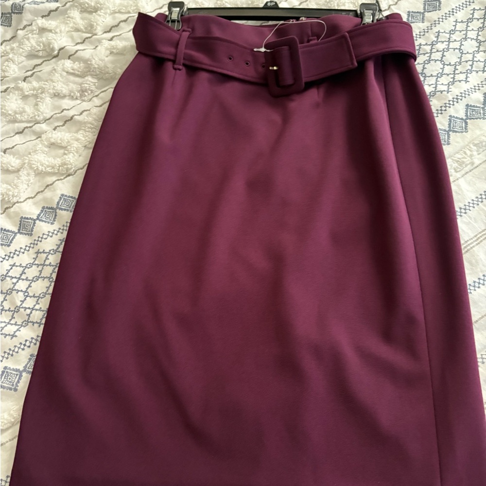 Calvin Klein Deep Purple Pencil Skirt